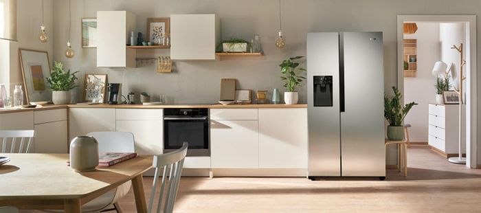 Холодильник Gorenje SBS, 179x68x91см, 2 дв., Х- 368л, М- 167л, A++, NF Plus,  Інвертор, диспенсер, Дисплей, сірий