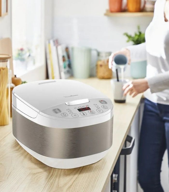 Мультиварка Moulinex SimplyCook Plus, 750Вт, чаша-4л, електронне керув., метал/пластик, білий