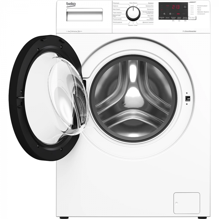 Пральна машина Beko фронтальна, 6кг, 1200, A+++, 45см, дисплей, інвертор, білий