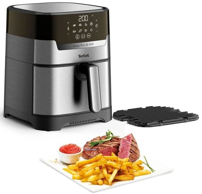 Мультипіч Tefal EasyFry&Grill Precision, 1550Вт, чаша-4.2л, сенсорне керув., пластик, сірий