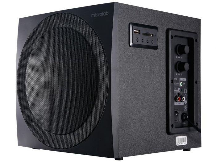 Акустична система MICROLAB M-300U 2.1, 38W, mini-jack/USB/SD/FM, чорний