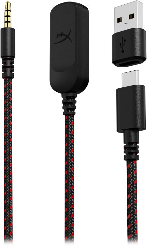 Гарнітура ігрова HyperX Cloud III, mini-jack/USB-A/USB-C, 1.2м/1.3м, чорно-червоний