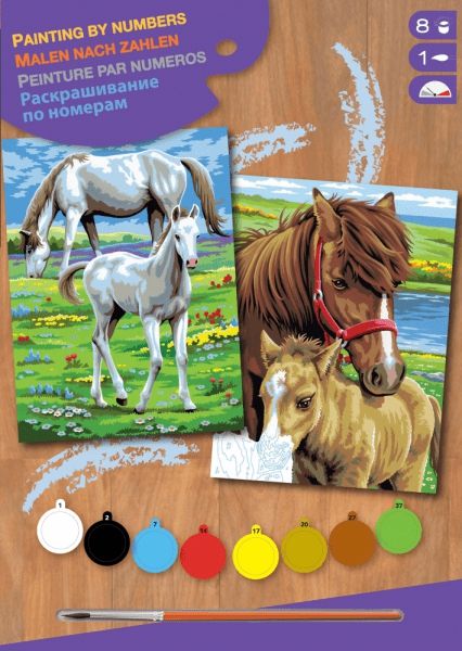 Набір для творчості Sequin Art Painting by numbers Junior-pairs Коні 23*30см, 2од.