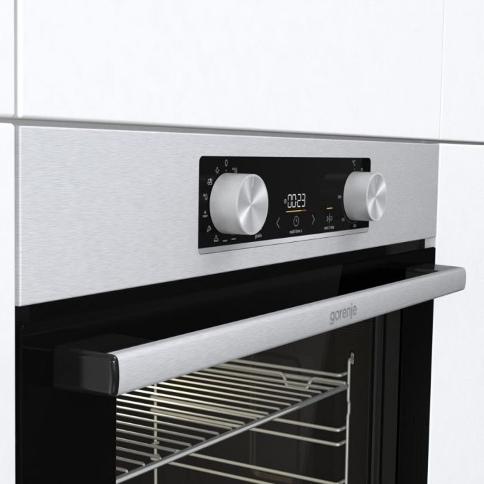 Комплект Gorenje (духовка електрична BO6737E02XK + варильна поверхня газова G642ABX), 743550, нерж.