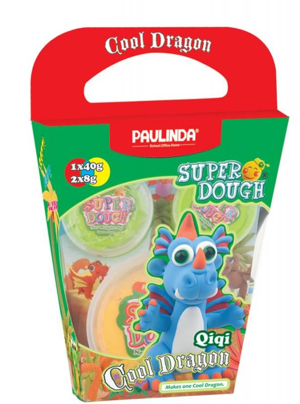 Маса для ліплення Paulinda Super Dough Cool Dragon Дракон блакитний