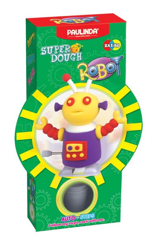 Маса для ліплення Paulinda Super Dough Robot механічний, крокує, фіолетовий