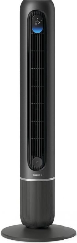 Вентилятор Philips колонний Series 7000, 30Вт, пульт ДУ, режим " Бриз", сенсорний дисплей, таймер, темно-сірий