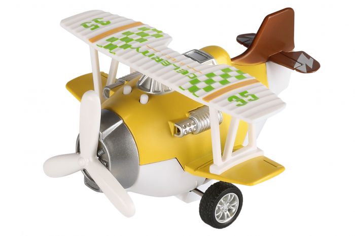 Літак металевий інерційний Same Toy Aircraft жовтий