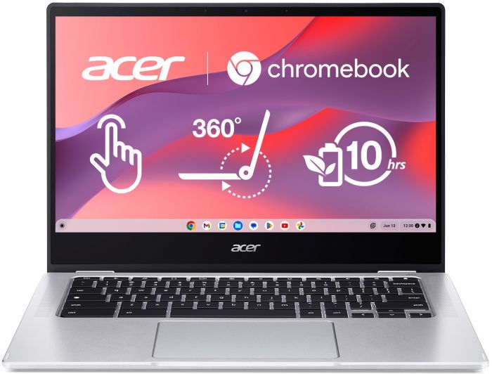 Ноутбук Acer Chromebook Spin CP314-1HN 14" FHD IPS, Intel C N4500, 8GB, F128GB, UMA, ChromeOS, сріблястий