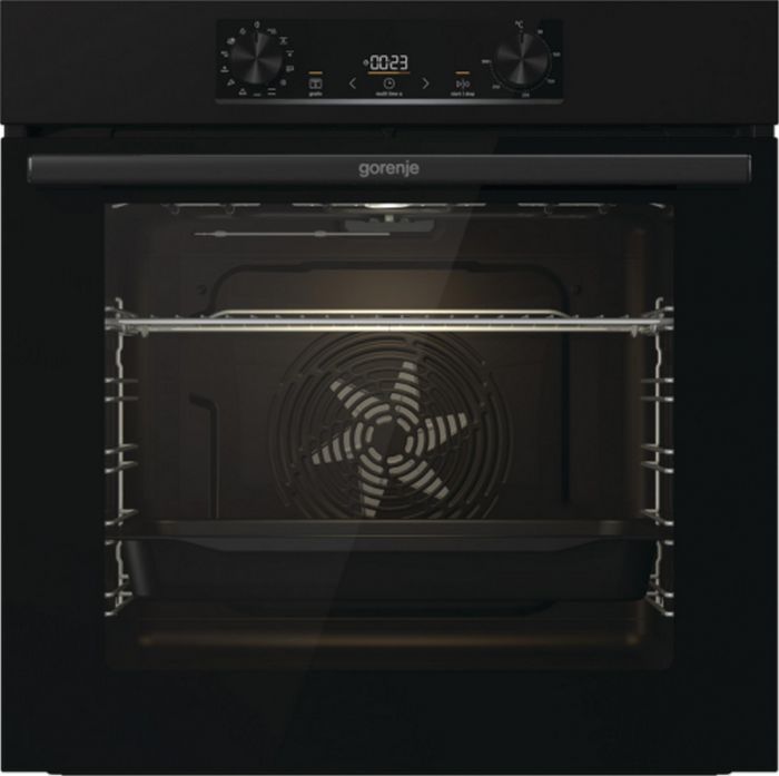 Духова шафа Gorenje електрична, 77л, A+, дисплей, IconLed, піроліз, чорний