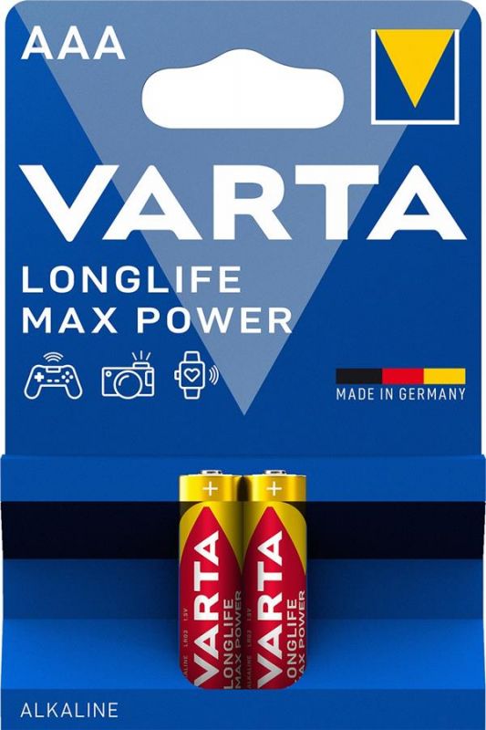 Батарейка Varta Longlife Max Power лужна AAA  блістер, 2 шт