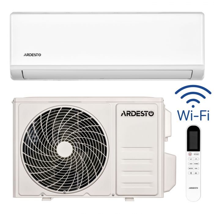 Кондиціонер ARDESTO CoolSmart 25м2 інвертор 9000BTU 2.5кВт A/A -15°С Wi-Fi R32 білий