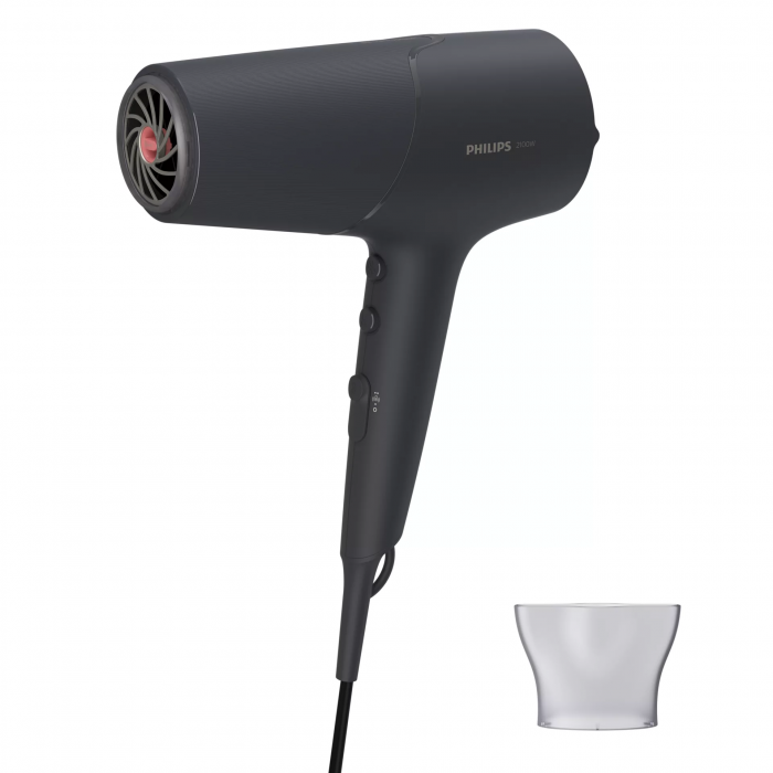 Фен Philips 5000 Series, 2100Вт, 3 режими, іонізація, хол. обдув, темно-сірий